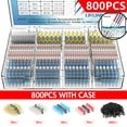 thumbnail image 1 of 800PCS Heat Shrink Butt Connectors, Solder Seal Wire Connectors,Electric Connectors, Waterproof & Insulated Wire Terminal Connectors Kit Set, 1 of 12