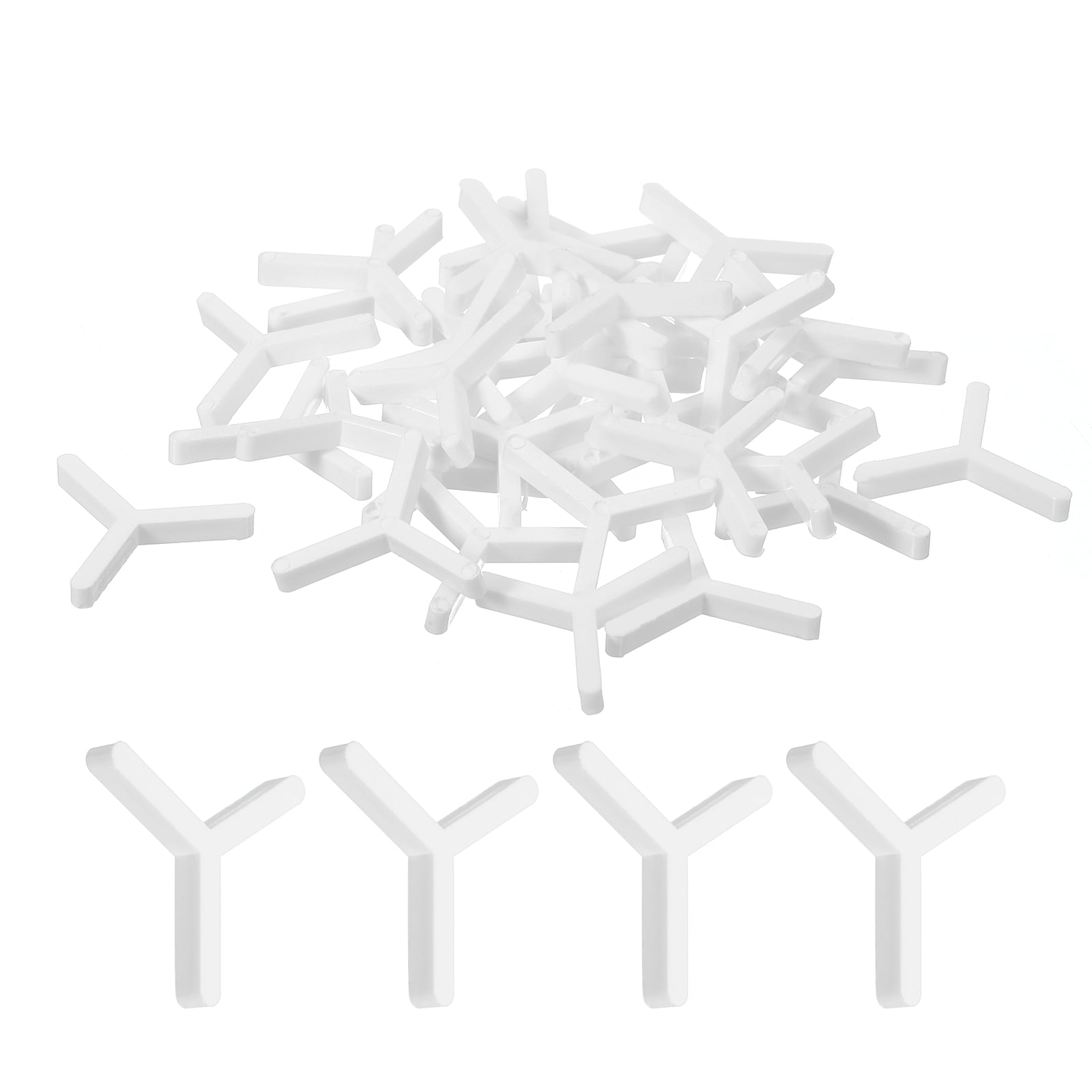 Uxcell 800-Pack Y-Type Tile Spacers – 3mm (1/8") Hexagon Plastic Spacers, PE Material, Reusable, For Ceramic, Mosaic & Wall/Floor Tile Installation, White
