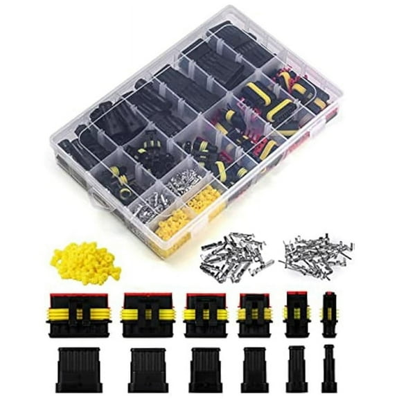 800Pcs Automotive Electrical Connectors Automotive Electrical Wire Connectors Plug Kit 1/2/3/4/5/6 Pin Connectors