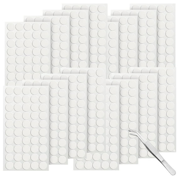 800Pcs Clear Sticky Tack Poster Putty Museum Putty Gel Glue Dots 0.39" Double Sided Mounting Putty Stick Tack for Wall Hanging Sticky Dots Tacky Putty Clear Removable Putty Adhesive Dots Sticky Putty