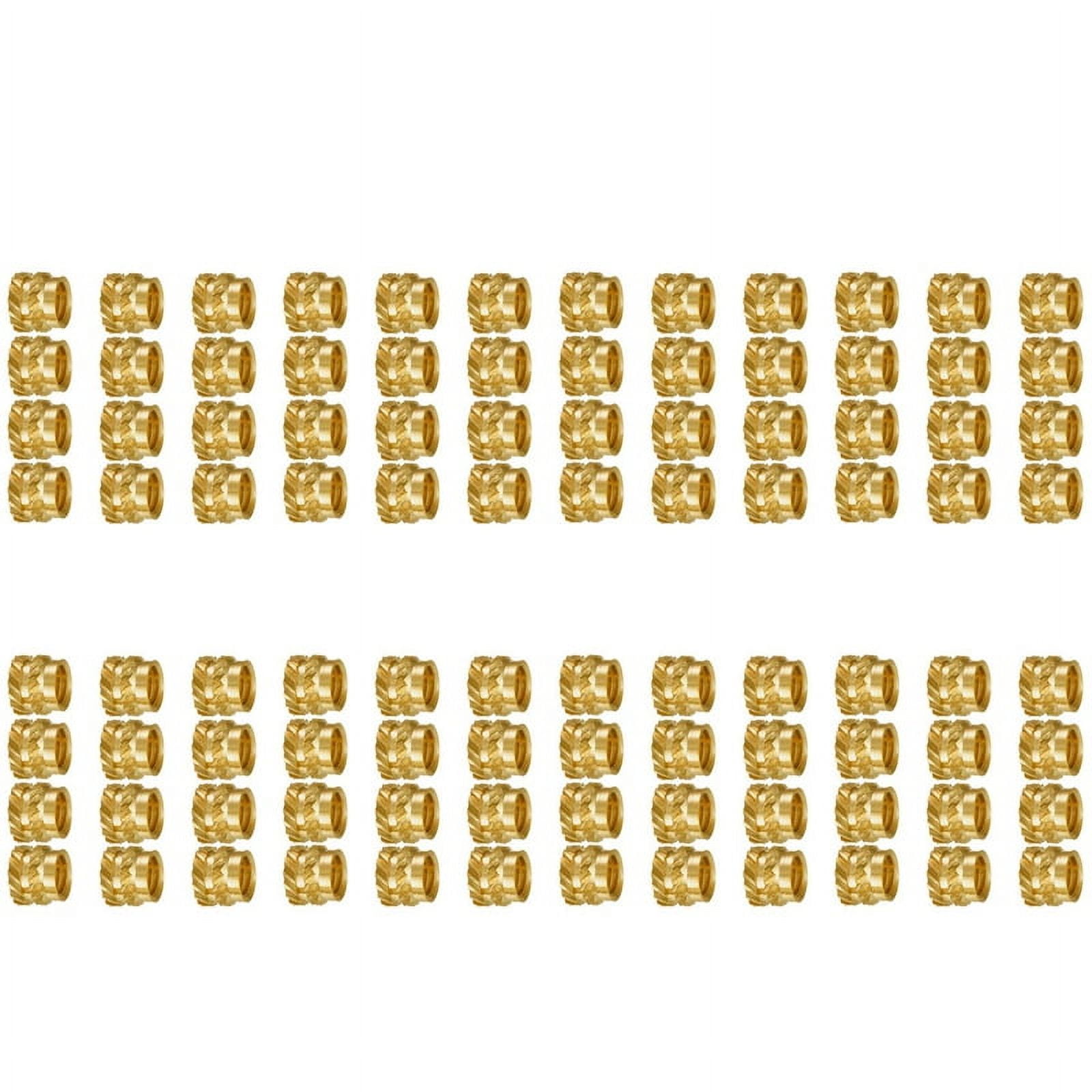 800Pcs M3 Thread Knurled Brass Threaded Heat Set Heat  Insert Embedment Nut,M3X5X4,for 3D Printer  2.4 Etc