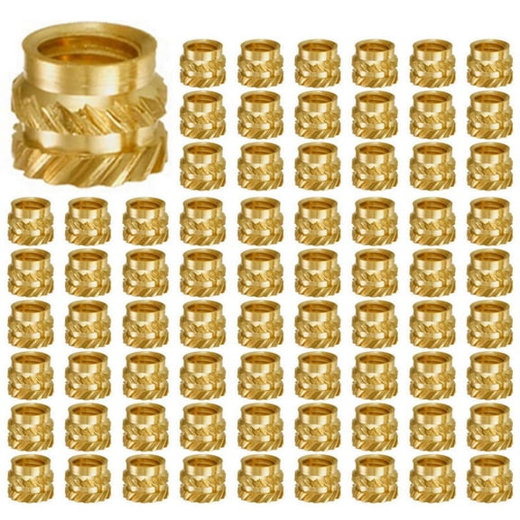 800Pcs M3 Thread Knurled Brass Threaded Heat Set Insert Embedment Nut,M3X5X4,for 3D Printer 2.4 Etc