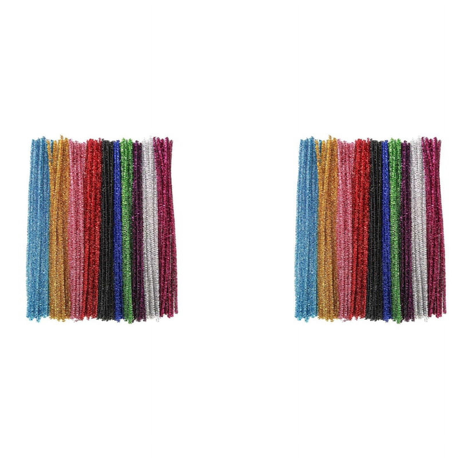 800Pcs Pipe Cleaners 10 Assorted Colors Chenille Stems Craft Supplies Glitter for DIY Art Crafts