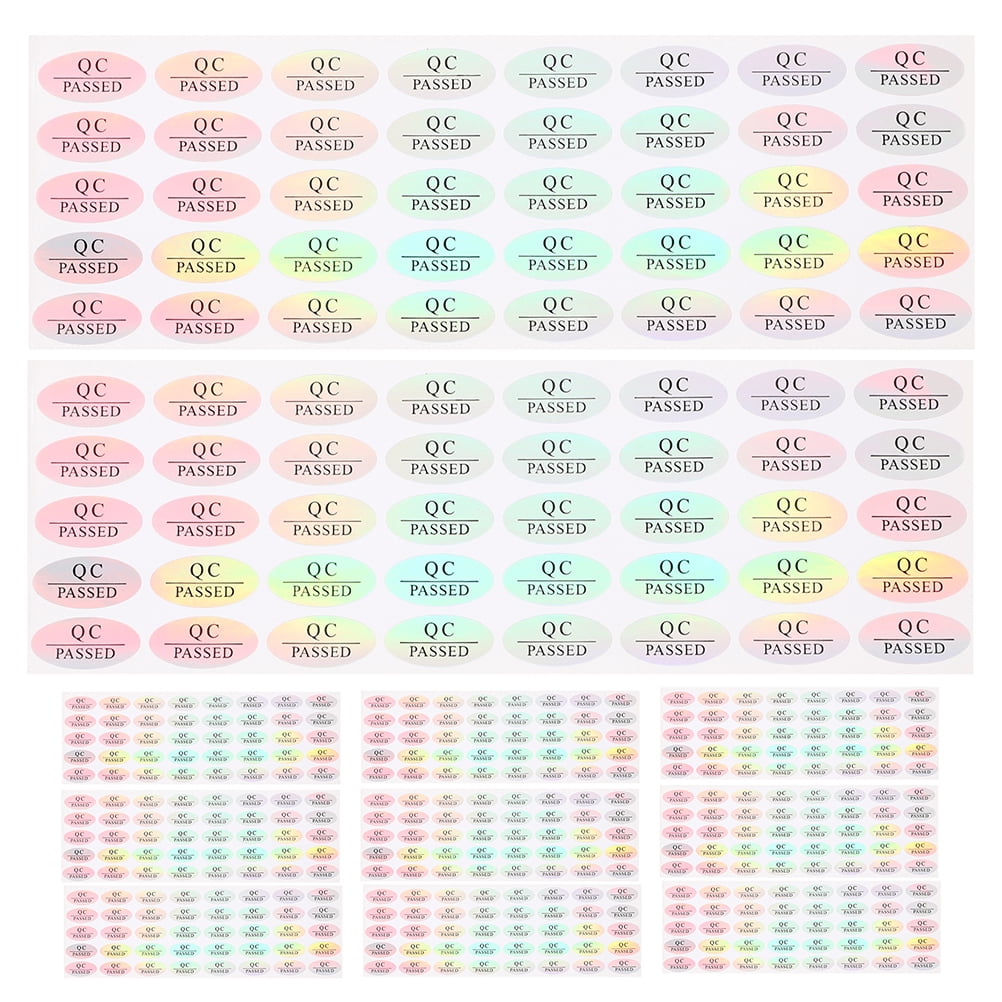 Raindrops Adhesive QC Passed Labels, 0.98
