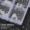 thumbnail image 1 of 800Pcs Tiny Screws for Electronics,M1 M1.2 M1.4 M1.7 M2 304 Stainless Steel Phillips Flat/countersunk, Micro Small Pan Head Machine Screws Assortment Kit for Eyeglasses, Watches, Clocks, Mobile Phone, 1 of 6