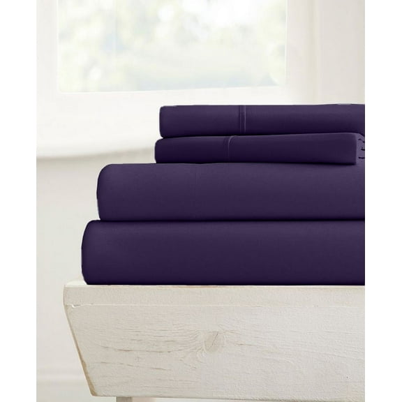 800TC Split Head King Size 4PC Sheet Set - Premium 800-Thread-Count 100% Egyptian Cotton, Fit Upto 15 inches Deep Pockets Mattress - Plum