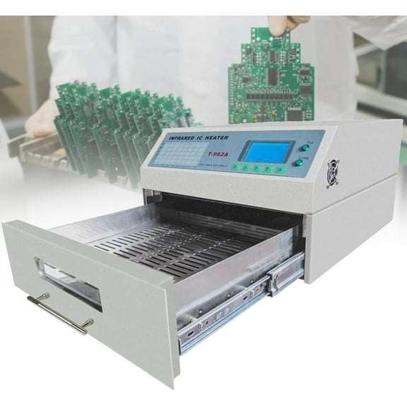 800W/1500W/2500W Infrared Heating Reflow Oven, PCB Rework Station, Metal/Glass/Plastic Soldering Tool, With LCD Screen
