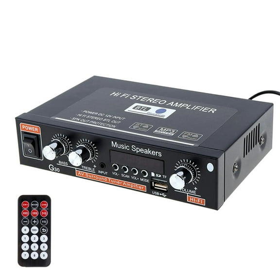 800W 2 Channel Home Theater -compatible HiFi Stereo Remote Control Digital Speaker Receiver Wireless Audio Amplifier