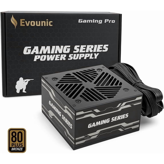 800W Power Supply 80+ Bronze Certified, Active PFC Gaming PSU, Non-Modular ATX Desktop Computer Power Supply, SLI/Crossfire Ready