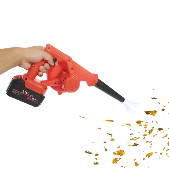 800W Battery Powered Cordless Leaf Blower, 6000-8000rpm Suction Blowing Machine for Removing Dust, Leaves, Debris, Cobwebs