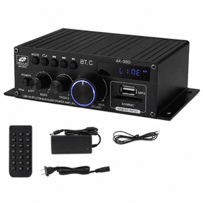 800W Bluetooth HiFi Power Amplifier Dual Channel Stereo Audio Receiver Mini Home Car Amplifier With USB SD AUX FM Radio Remote Control 12V Digital Sound System Amp