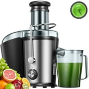 800W Centrifugal Juicer Machines with Large 3'' Feed Chute for Whole Fruits & Vegetables Easy to Clean with Brush, 304 Stainless Steel Juice Extractor with Dual Speeds, Anti-Drip & BPA-Free