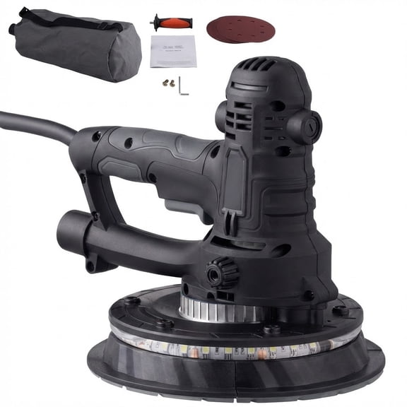 800W Drywall Sander with 12 Sanding Discs and Variable Speed Wall Sander,LED Lights and Dust Bag