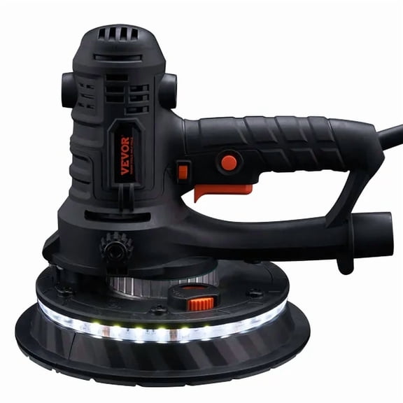 800W Drywall Sander with Brush Motor,1200-2300RPM Variable Speed and Auto Vacuum for Effortless Wall Finishing