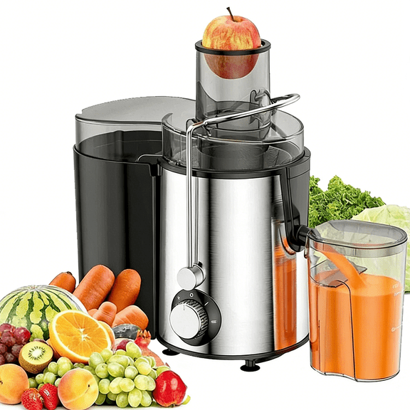 800W Electric Juicer Fruit Vegetable Blender Juice Extractor Citrus Machine 2-Speed for Whole Fruits & Vegetables, Black