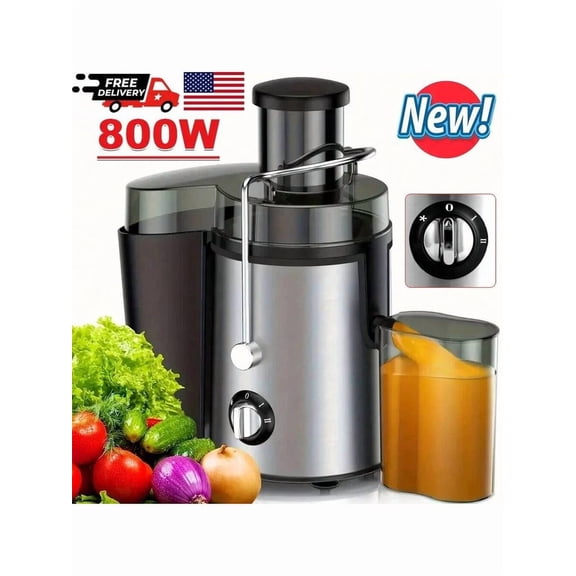 800W Electric Juicer Fruit Vegetable Blender Juice Extractor Citrus Machine New