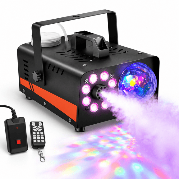 800W Fog Machine with 13 Color RGB Disco Lights and Remote Control