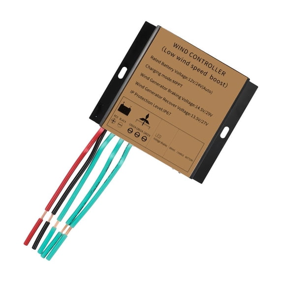 Produktbild von Bebykilemi MPPT Windturbinen-Controller – 500 W, IP67 Wasserdicht, Überladungsschutz, Für 12/24 V – Effizientes Laden Bei Leichtwind