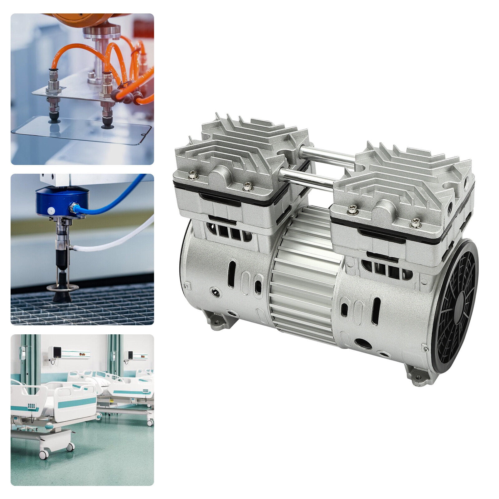 800W Oilless Vacuum Pump Air Pump Compressor Head Small Air Mute 4.5CFM 125L/min