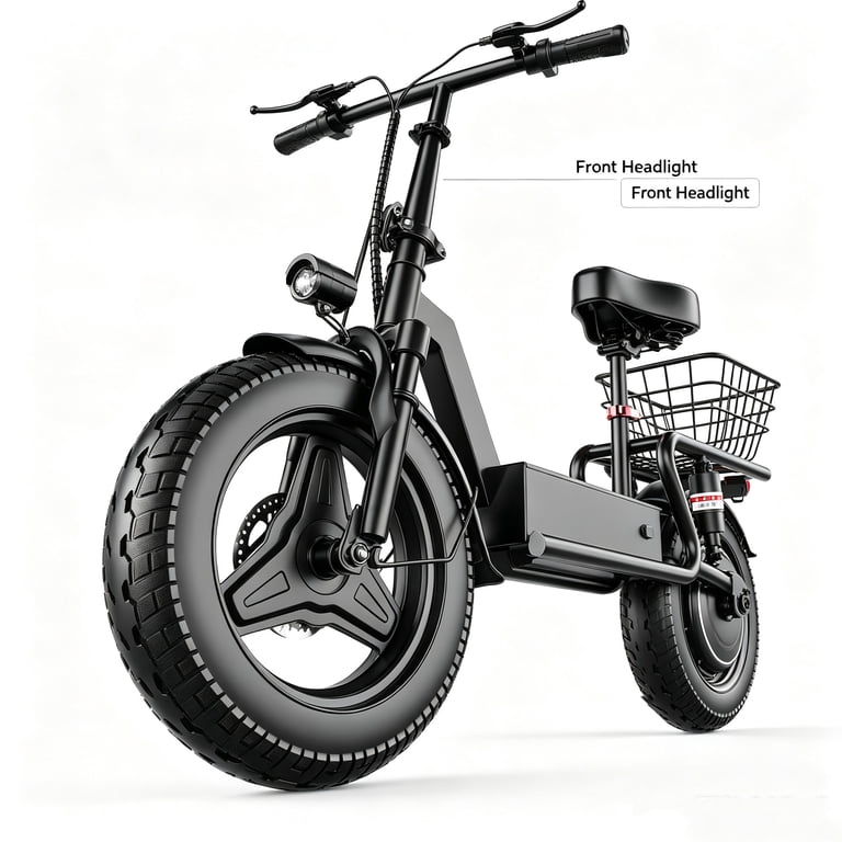 ASKGO 1200W Peak Electric Scooter for Adults, 48V 15AH Battery, 3