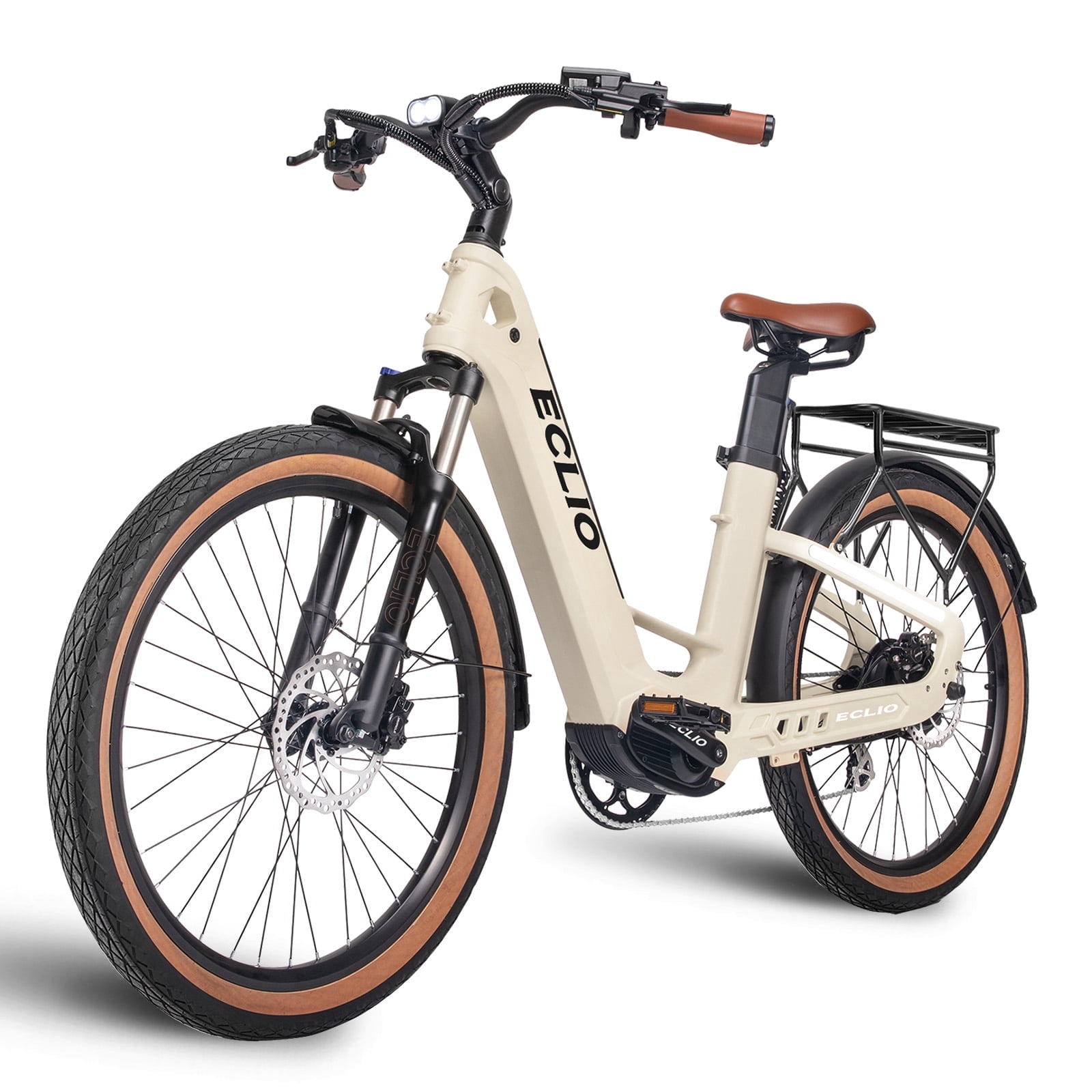 Step-Thru Electric Bike, 500W (800W Peak) 65Nm Motor, 70 Miles Range, 26" 7-Speed Hydraulic Disc Brake E-Bike for Adults