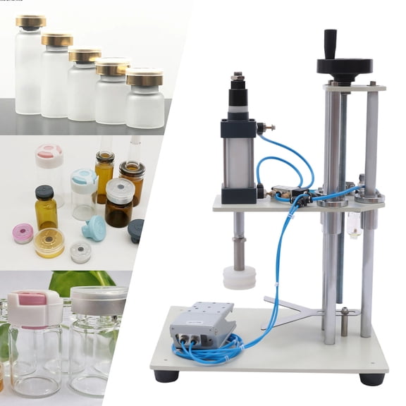 800W Pneumatic Punch Bottle Sealing Crimper Capper Press Machine Capping Machine