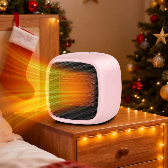 800W Portable Space Heater - 3s Fast Heating & Silent Operation,Compact 5.5x5.5x3.9in Design for office/Home with Overheat & Tip-over Protection