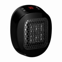 800W Wall Mounted Space Heater, 110V US Standard Plug In Ceramic Heater with Remote Control, LCD Display Timer Adjustable Thermostat, Overheat Protection for Bathroom Kitchen Indoor Use, Black