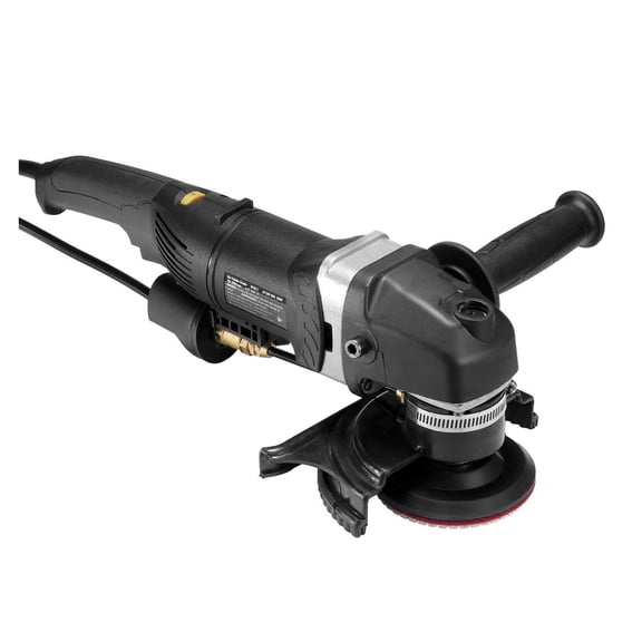 800W Wet Polisher 4 Inch Concrete Grinder, 6 Speed Variable Control, 7 Polishing Kits for Marble Granite Stone Tile