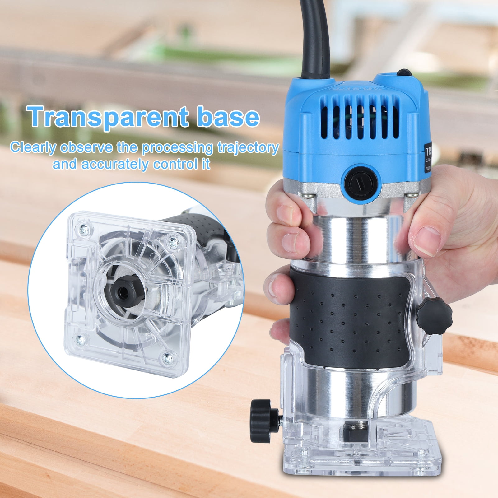 800W Wood Router, Electric Hand Trimmer, Electric Wood Hand Trimmer ...