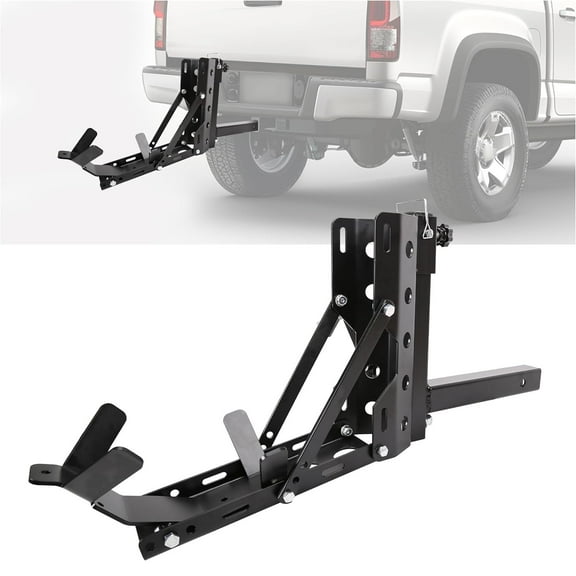 800lb Motorcycle Scooter Carrier 2" Tow Receiver Trailer Hauler Hitch Mount Rack