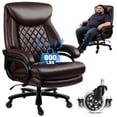 thumbnail image 1 of 800lbs Big and Tall Office Chair, Executive Chair with Adjustable Lumbar Support, Executive Desk Chairs with Quiet Rubber Wheel and Extra Wide seat, 1 of 9
