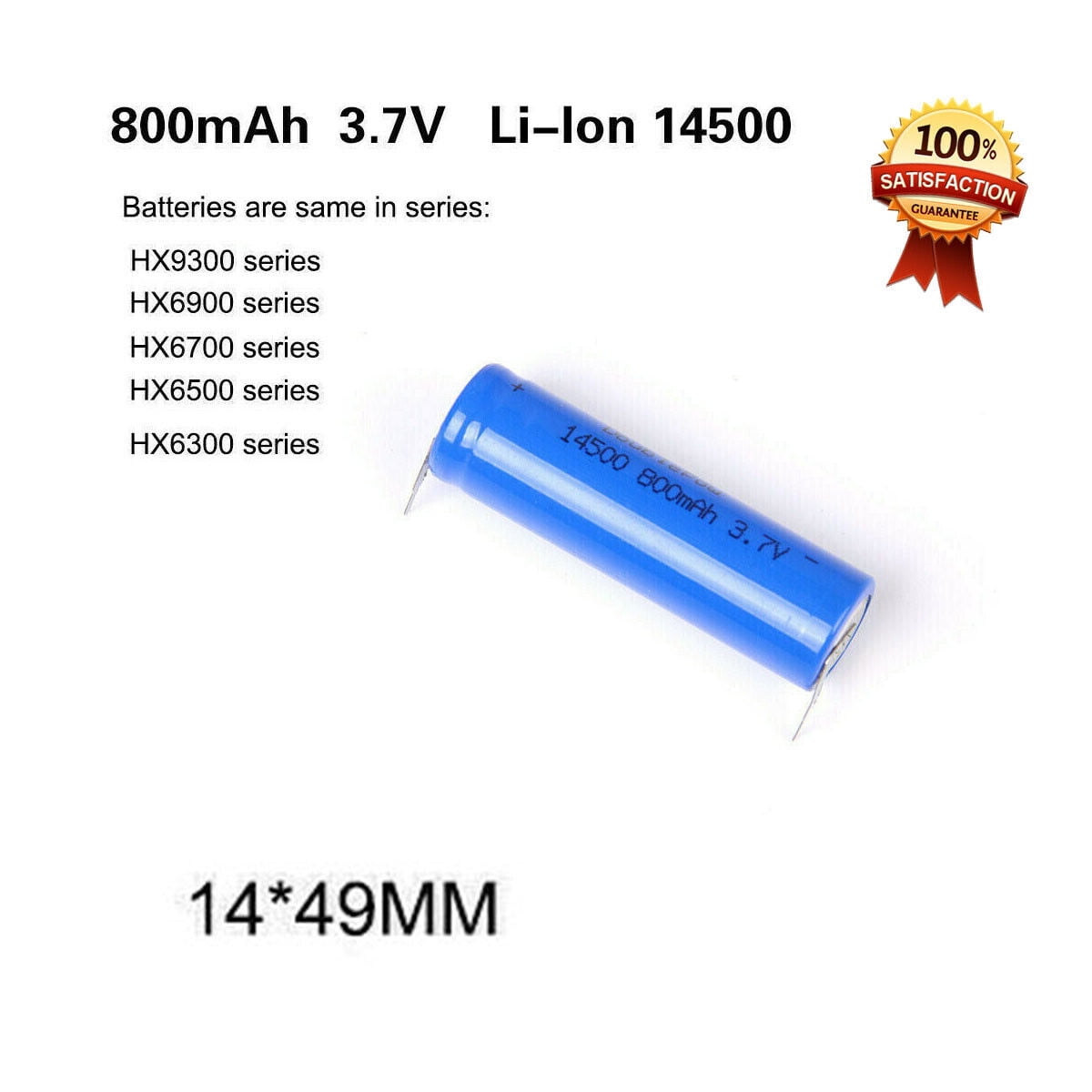 800mAh LiION battery for Philips Sonicare toothbrush HX6730/6710/6720