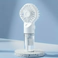 thumbnail image 1 of 800mAh USB Rechargeable Misting Fan  Portable Handheld Bladeless Cooling Fan with Mist Spray  Mini Personal Fan for Indoor Outdoor Use  Office Travel Camping, 1 of 5