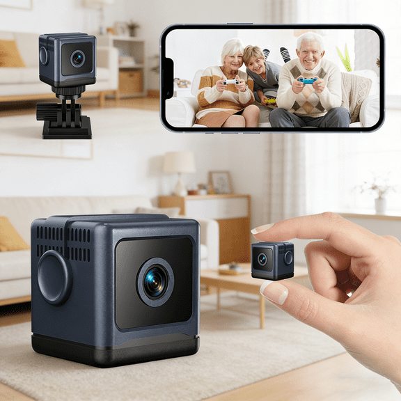 800mAh battery-powered mini camera, intelligent alarm push, detachable stand, cloud WiFi mini camera