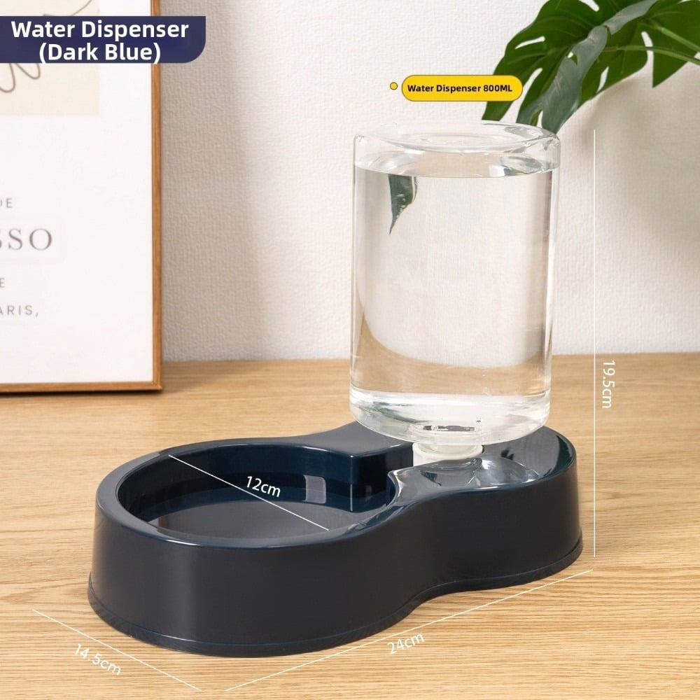 800mL Pet Automatic Feeder Large Capacity 2 Styles Cat Dog Water Dispenser Feeder Set 4 Colors Plastic Pet Integrated Food Bowl