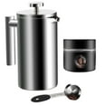 800ml/1000ml French Press Coffee Maker Pot Stainless Steel Double