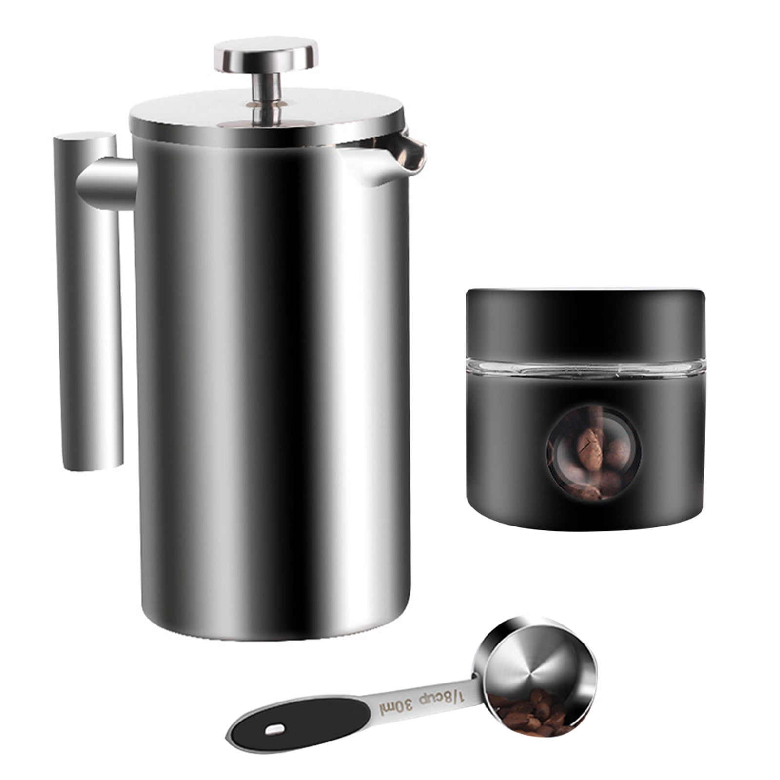 800ml/1000ml French Press Coffee Maker Pot Stainless Steel Double