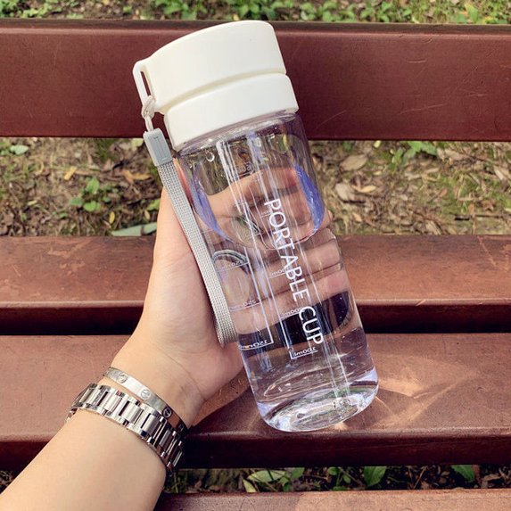 800ml/600ml Large Capacity Sports Fruit Lemon Juice Drinking Bottle Infuser Clear Portable Outdoor Sport Plastic Water Bottle