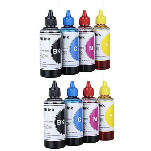 800ml 8 pack Back & Color Dye Ink for Canon Ink Cartridge PG-240 CL-241 PIXMA MG3620 MG4120 MG3520 MG3120 With Refill Instructions