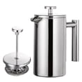 thumbnail image 1 of 800ml French Press Coffee Maker Stainless Steel Double Walled Insulated Coffee PotBY, 1 of 4