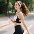 thumbnail image 1 of 800ml Gradient Black Sports Water Bottle, One-Button Leakproof Portable Cup with Carrying Strap & Tea Spacer for Men Women Stu-dents, 1 of 6