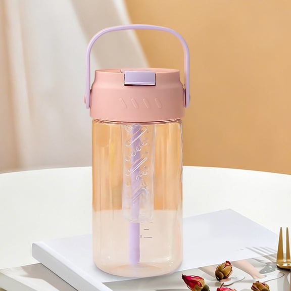 800ml Large Capacity Summer Floral Straw Cup, Shatterproof Reusable Drinking Container, Lightweight Portable Drinkware for Daily Commute, Outdoor Leisure and Daily Hydration Use