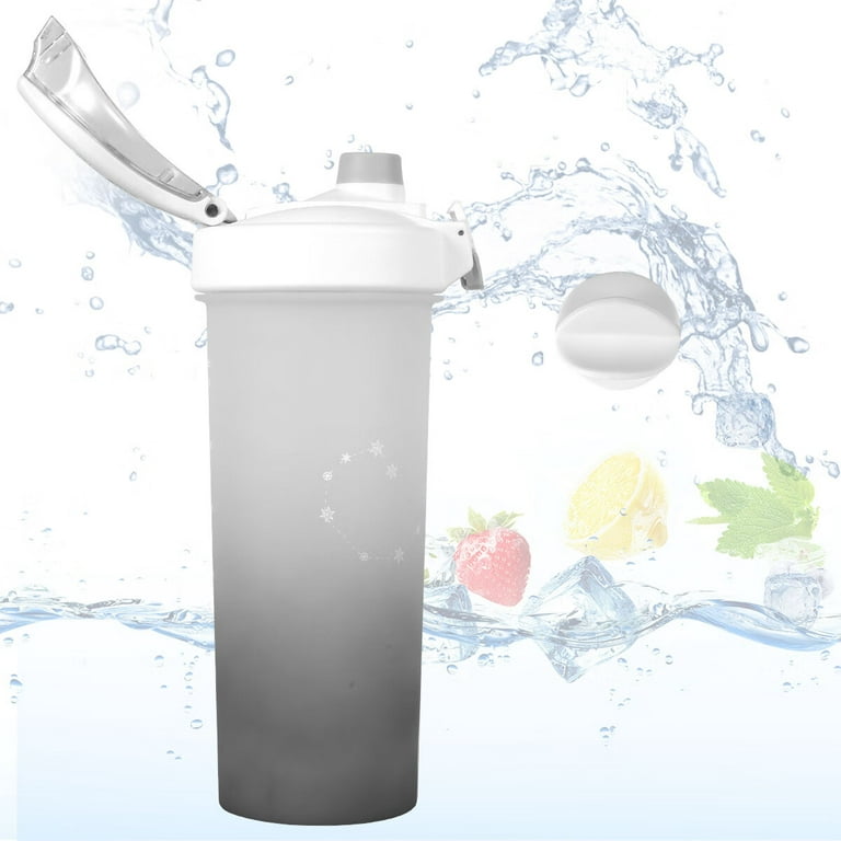 800ml Shaker Bottle Plastic and Silicone Shaker Cup with Built-in Stirring  Ball Classic Shaker Blender Cup Shaker Mixer Cup for Protein Shakes and Pre