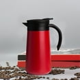 thumbnail image 1 of 800ml Stainless Steel Insulated Coffee Pot, Coffee Pot, Hot Water Pot, 304 Stainless Steel Keep Hot Design, for Home Office Travel Use, Mocha Pot, Red, 1 of 8