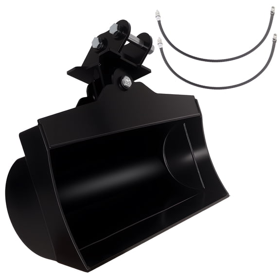 800mm/31.5'' Mini Excavator Bucket Attachments, No Teeth Flat Backhoe Buckets, Plain Bucket Attachment for 0.8-2T Mini Excavators