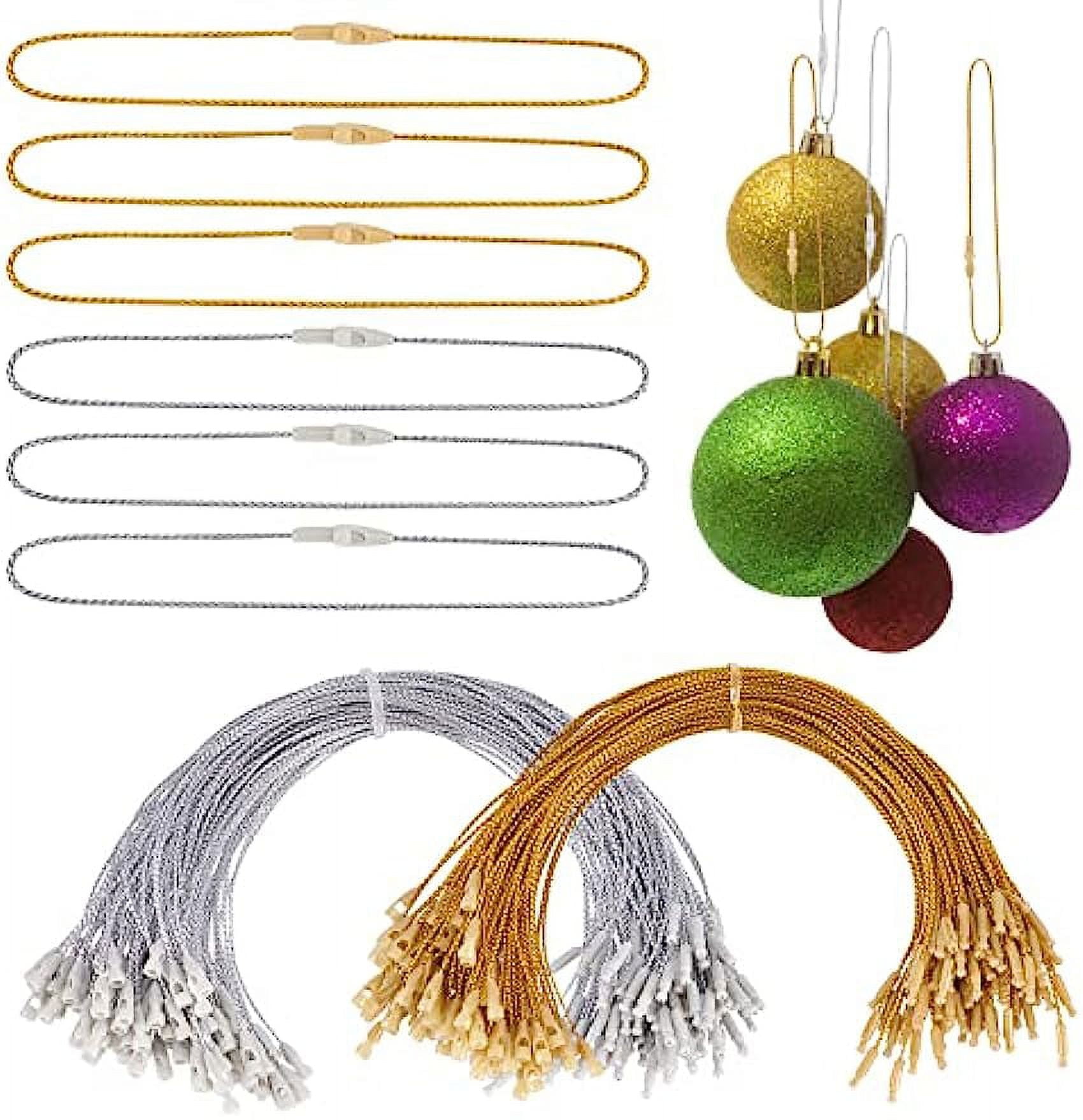 800pcs Christmas Ornament String Hanger String with Snaps Xmas Tree