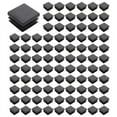 800pcs Plastic Square Tube Inserts End Blanking Caps 20mm X 20mm Black
