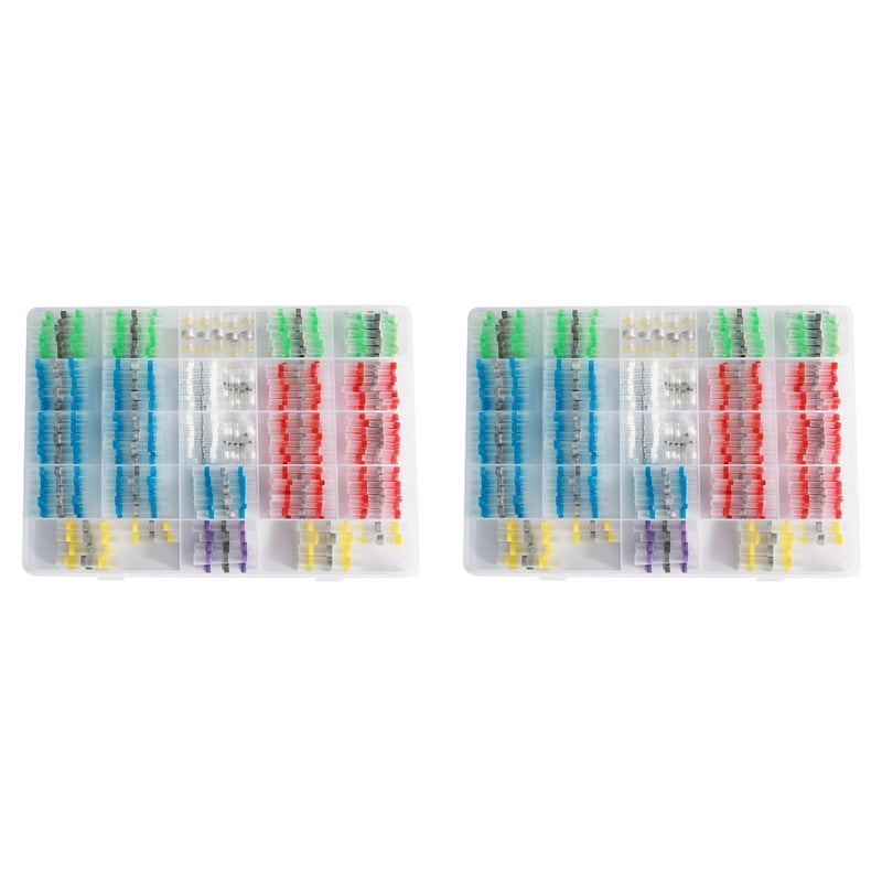 800pcs Solder Connectors with Heat Shrink Waterproof Electrical Docking Joints for Sealing Wire Connections Terminal