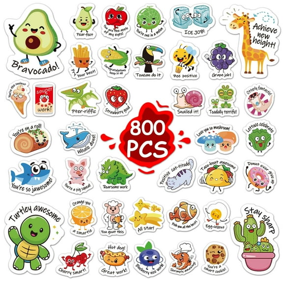 800pcs Teacher Classroom Motivational Stickers for Kids Students